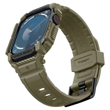 ETUI Z PASKIEM DO APPLE WATCH 10 (46MM) VINTAGE KHAKI SPIGEN RUGGED ARMOR PRO
