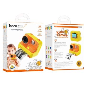 HOCO Kinderkamera mit Drucker DV200 Gelb