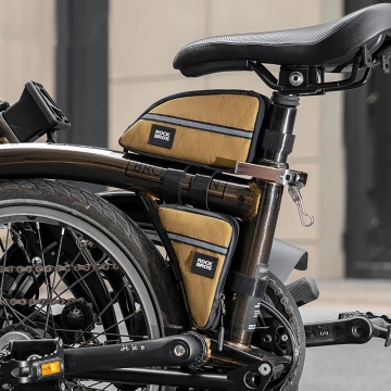 Rockbros 0,3l Dreieckige Fahrradrahmentasche – Braun