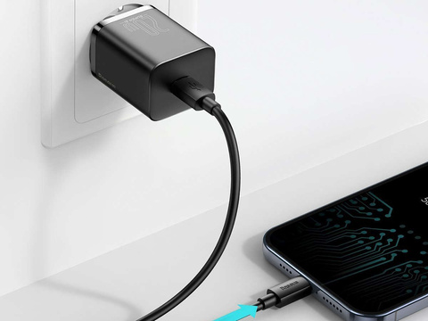 Baseus USB-C PD 20 W Wandladegerät 1 m USB-C-zu-Lightning-Kabel