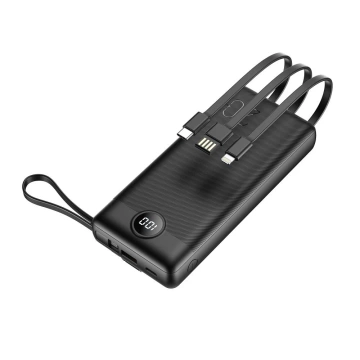 Powerbank Externer Akku (POWER BANK) VEGER C20 – 20.000 mAh (Micro Typ C Lightning 8-polig) schwarz W2047