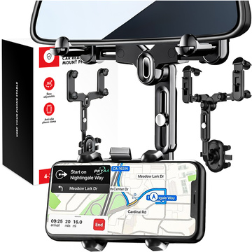 Uchwyt samochodowy do telefonu na lusterko wsteczne auta samochodu Alogy Mirror Car Holder Czarny