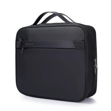 Torba wodoodporna Kosmetyczka Bange 30x26x10 cm rozkładana na kosmetyki akcesoria Podróżna damska męska Czarna