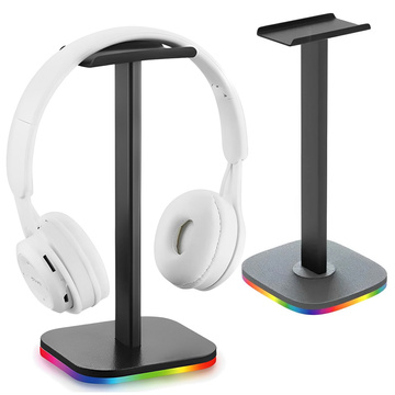 Gaming-Kopfhörerständer mit RGB-LED-Hintergrundbeleuchtung Schwarz