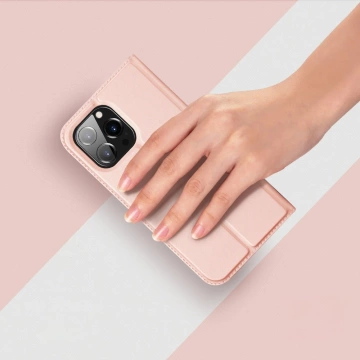 Hülle für iPhone 15 Pro Max, Cover mit Klappe und Brieftasche Dux Ducis Skin Pro - blau