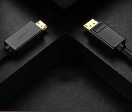 Jednokierunkowy kabel UGREEN z DisplayPort na HDMI 4K 30 Hz 32 AWG  2 m czarny (DP101 10202)