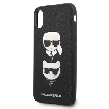 Etui Karl Lagerfeld KLHCPXSAKICKCBK do Appple iPhone X/XS hardcase Saffiano Karl&Choupette Head