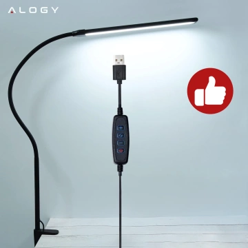 Alogy LED-Schreibtischlampe mit flexiblem Arm für Bettgestell und Schreibtisch