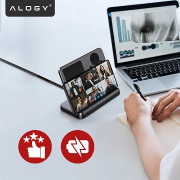 Ładowarka Bezprzewodowa Indukcyjna 3w1 Qi 3.0 Szybka do Samsung S22 S23 S24 S25 Galaxy Watch Buds Stacja czarna 