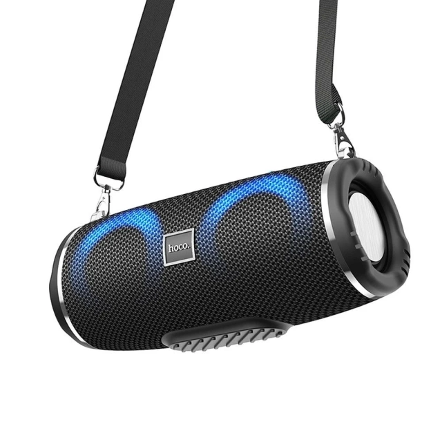 HOCO Głośnik Bluetooth HC12 Sport Czarny Przenośny LED RGB 1200 mAh 2×5W