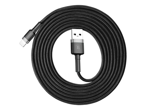Kabel 2m Baseus Keviar USB Lightning für iPhone iPad iPod 1.5A Czarny