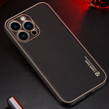 Dux Ducis Yolo eleganckie etui pokrowiec ze skóry ekologicznej iPhone 13 Pro Max czerwony