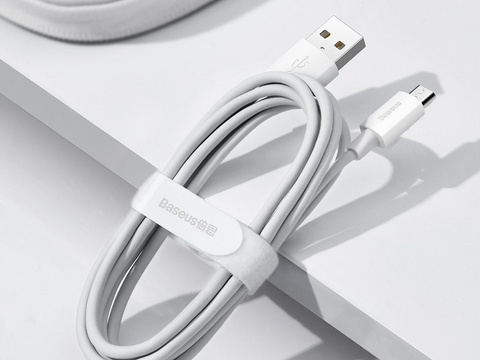 1,5 m Baseus-Kabel x2 USB-Kabel - Micro-USB 2.1A Weiß