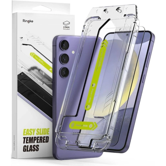 Ringke Easy Slide 2er-Pack gehärtetes Glas für Samsung Galaxy S24 Clear