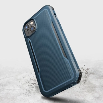 Raptic Fort Case iPhone 14 Plus mit gepanzerter blauer MagSafe-Hülle
