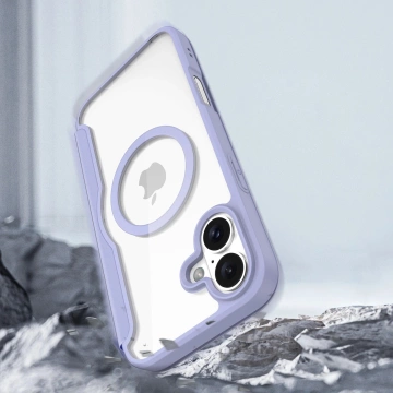 Etui do iPhone 16 Dux Ducis Skin X Pro MagSafe Klapka Fioletowe