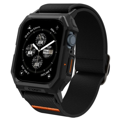 Spigen Lite Fit PRO Schutzhülle für Apple Watch 4 / 5 / 6 / 7 / 8 / 9 / SE (44 / 45 MM) Mattschwarz