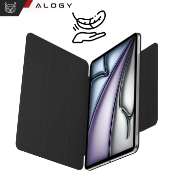 Etui magnetyczne 360 do Apple iPad 10.9” 10 / 2022 / 11” 11 / 2025 Alogy Magnetic 360 Case obudowa ochronna na tablet Czarne + Szkło