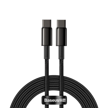 Baseus kabel USB Typ C - USB Typ C szybkie ładowanie Power Delivery Quick Charge 100 W 5A 2m czarny (CATWJ-A01)
