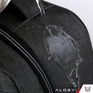 Plecak antykradzieżowy Alogy Urban Safe na laptopa 15,6" z portem USB duży wodoodporny Unisex Czarny