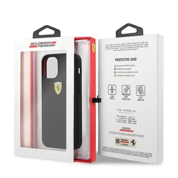 Etui na telefon Ferrari iPhone 12 mini 5,4" czarny/black hardcase On Track Silicone