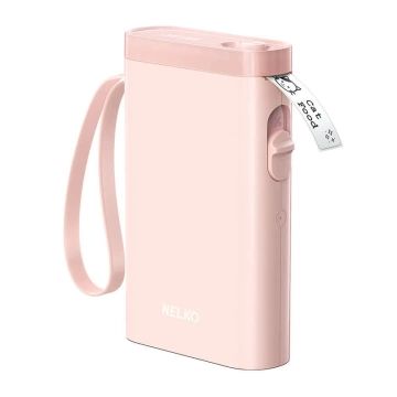 Nelko P21 Bluetooth USB-C Thermo-Etikettendrucker Pink