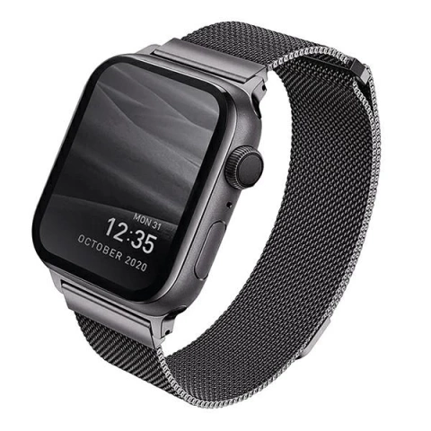Pasek UNIQ Dante Apple Watch Series 4/5/6/7/8/SE/SE2 38/40/41mm Edelstahl grafitowy/graphite
