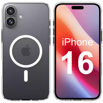 Etui + Szkło do iPhone 16 Spigen Liquid Crystal Mag Magsafe obudowa ochronna case na telefon Clear