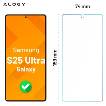 3x Szkło hartowane na ekran + szkło na obiektyw do Samsung Galaxy S25 Ultra ochronne szkiełko na ekran i aparat 9H Alogy GlassGuard Pack™️ zestaw szkieł ochronnych