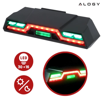 Lampka rowerowa tylna Alogy TrailFlash R6 na tył roweru oświetlenie LED światełko światło tylnie z funkcjami migotania 6 trybów wodoodporna