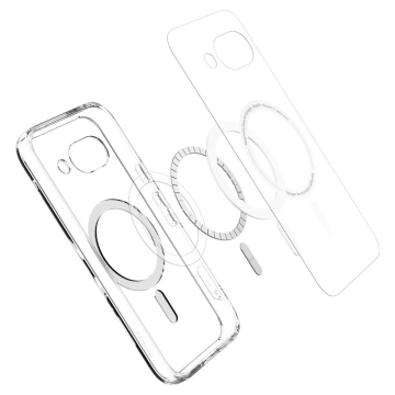 Etui für Google Pixel 9a Spigen Ultra Hybrid Mag MagSafe Klar/Weiß