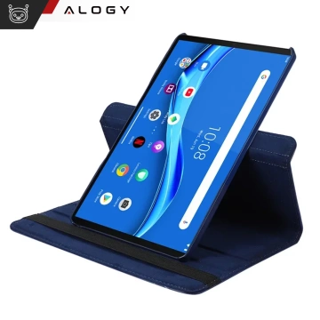 Etui 360 do Lenovo Tab K11 / K11E 11” M11 10.95" TB330FU / TB330XU / TB331FC obrotowe pokrowiec obudowa z klapką na tablet Case Alogy Granatowe