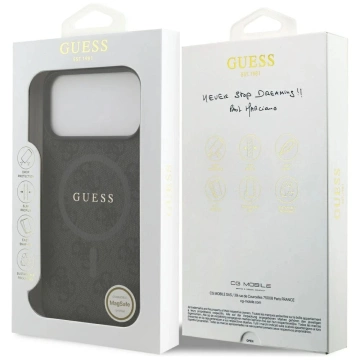 Etui do iPhone 17 Pro Max Guess 4G Ring Classic Logo MagSafe Black