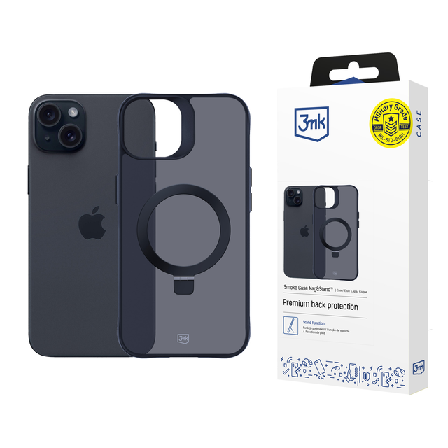 Etui für Apple iPhone 15 Plus 3mk Smoke Case Mag