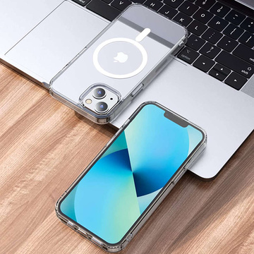 Etui ochronne na telefon Ultra Slim Mag obudowa do MagSafe case do Qi do Apple iPhone 13 Przezroczysty