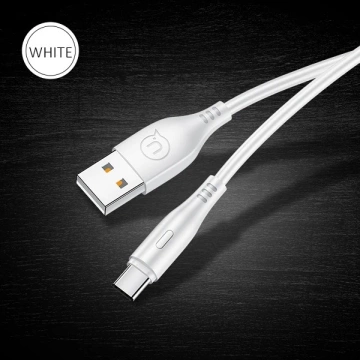 USAMS Kabel U18 USB-C 2A Schnellladung 1m weiß