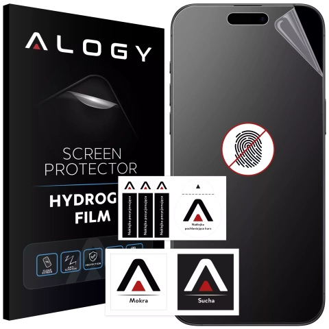 „MATTE“-Folie für Apple iPhone 15 Pro Hydrogel Alogy HydroSkin Matte Pro™ Display für „FINGERPRINT FREE“-Hülle