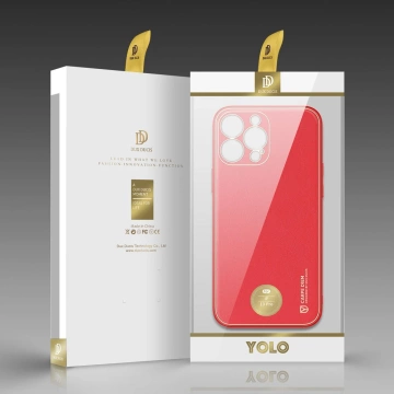 Dux Ducis Yolo elegante Hülle aus ökologischem Leder für Apple iPhone 13 Pro rot