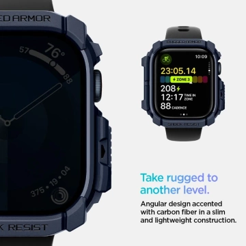 ETUI DO APPLE WATCH 10 (46MM) GRANATOWE NAVY BLUE SPIGEN RUGGED ARMOR 