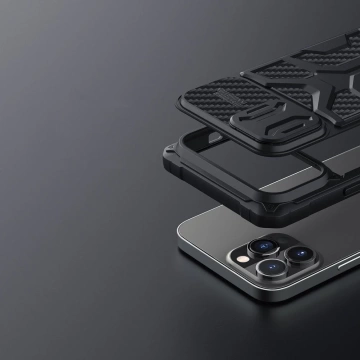 Nillkin Adventruer Case etui do iPhone 13 Pro pancerny pokrowiec z osłoną na aparat czarny