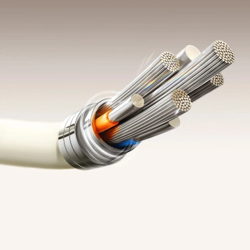 Kabel Joyroom S-A53 3A USB-A – USB-C 2m Beżowy Fluorescencyjny