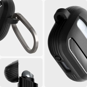 Etui Spigen Rugged Armor für Samsung Galaxy Buds 3/3 Pro Mattschwarz