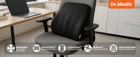 DR.MEDIC LumbarGuard™ Auto-Rückenkissen Ergonomisches Lendenkissen für Autositze für Fahrer und Beifahrer