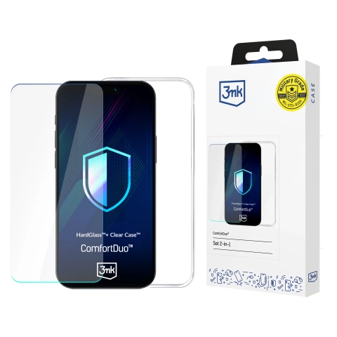 Etui i szkło hartowane do iPhone 16E 3mk ComfortDuo™ + Clear case™