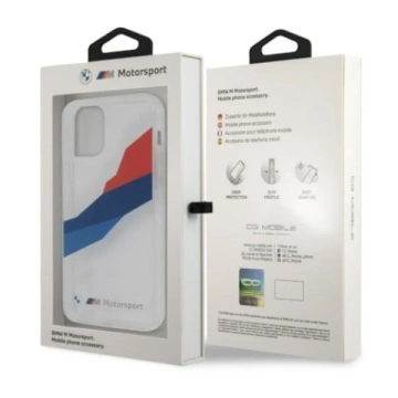 Etui für das Telefon BMW BMHCP12LSKTGT für das Apple iPhone 12 Pro Max 6,7" transparente Hardcase Motorsport Tricolor