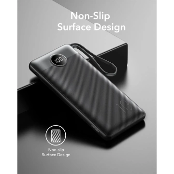 Powerbank Externer Akku VEGER C10 – 10.000 mAh (Micro Typ C Lightning 8-polig) schwarz (W1116)
