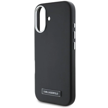 Etui Karl Lagerfeld do iPhone 16 Plus 6.7" Czarny MagSafe Hardcase FW Metal Plate 