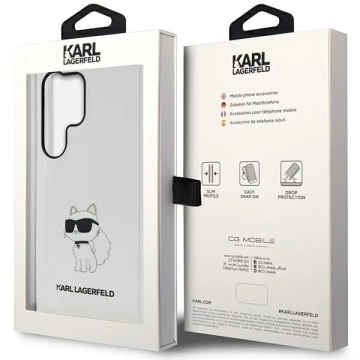 Handyschutzhülle Karl Lagerfeld KLHCS23LHNCHTCT für Samsung Galaxy S23 Ultra S918 transparente Hardcase Ikonik Choupette