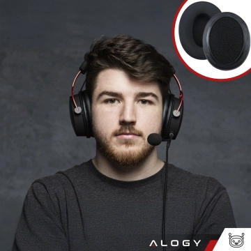 Nauszniki 2x wymienne pady gąbki do słuchawek do HyperX Cloud I / II / Alpha / Pro / S / X / Core / Stinger / Flight Czarne + urządzenie do demontażu