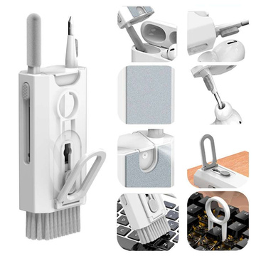 Multifunktionaler Reiniger Alogy Cleaner Set 8-in-1-Kopfhörer-Tastatur-Bildschirm-Reinigungsset für Telefone, Tablets, Laptops, Computer Weiß